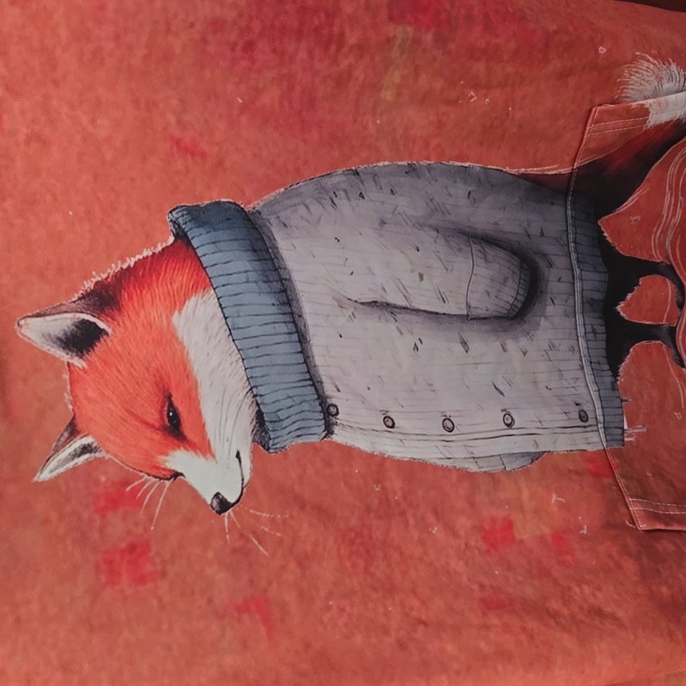 Fox Graphic Hoodie - Red - Picture 6 of 11